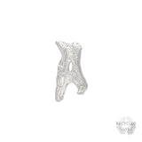 A Alphabet Recycled Silver Stud Earring