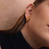 A Alphabet Recycled Silver Stud Earring