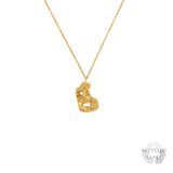 B Alphabet Recycled Silver Necklace