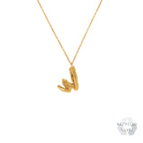 W Alphabet Recycled Silver Necklace