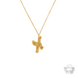X Alphabet Recycled Silver Necklace