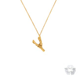 Y Alphabet Recycled Silver Necklace