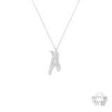 A Alphabet Recycled Silver Necklace