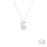 E Alphabet Recycled Silver Necklace