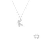 K Alphabet Recycled Silver Necklace