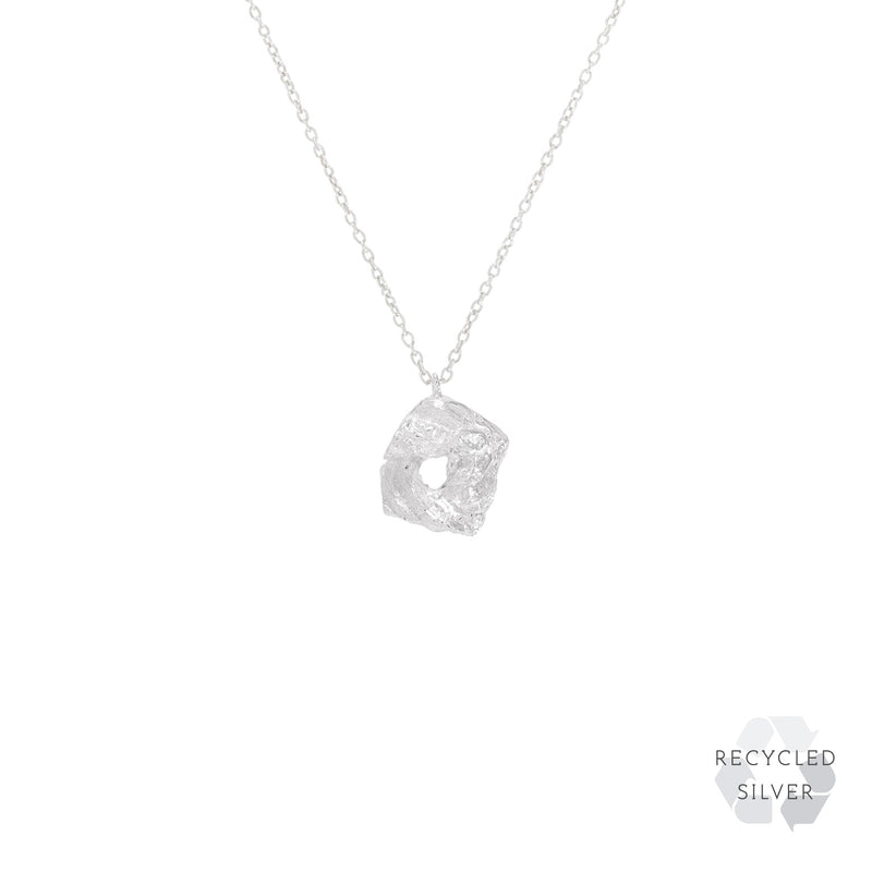O Alphabet Recycled Silver Necklace
