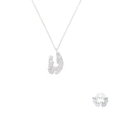 U Alphabet Recycled Silver Necklace