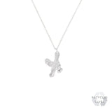 X Alphabet Recycled Silver Necklace