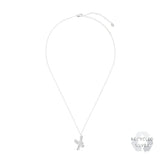 X Alphabet Recycled Silver Necklace