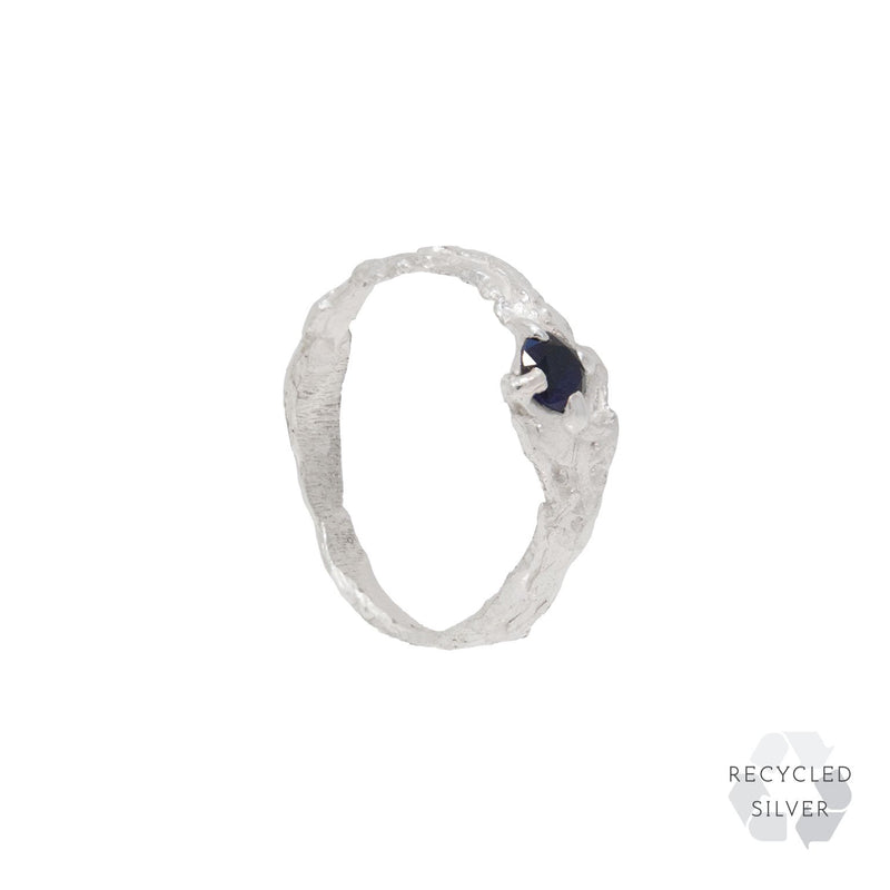 Ati Sapphire Argenti Recycled Silver Ring