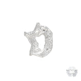 D Alphabet Recycled Silver Stud Earring