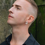 D Alphabet Recycled Silver Stud Earring