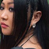 D Alphabet Recycled Silver Stud Earring