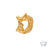D Alphabet Recycled Silver Stud Earring
