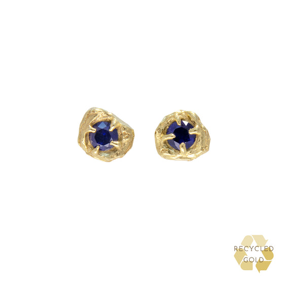 Nima Sapphire Recycled Gold Earrings