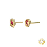 Nima Ruby Recycled Gold Earrings