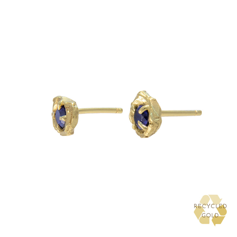 Nima Sapphire Recycled Gold Earrings