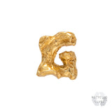 G Alphabet Recycled Silver Stud Earring