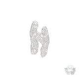 H Alphabet Recycled Silver Stud Earring