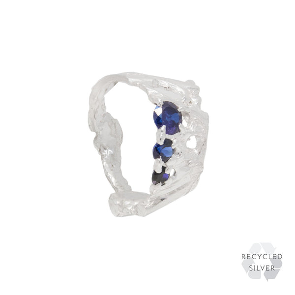 Hati Sapphire Argenti Recycled Silver Ring