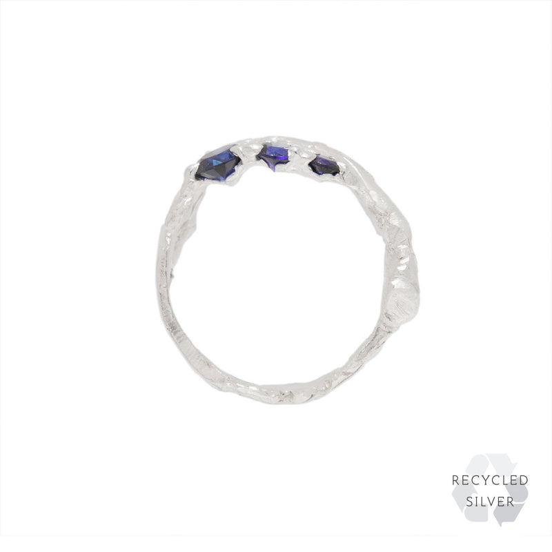 Hati Sapphire Argenti Recycled Silver Ring