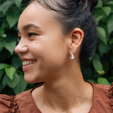 J Alphabet Recycled Silver Stud Earring