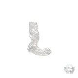 L Alphabet Recycled Silver Stud Earring