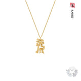 Rabbit Chinese Zodiac Recycled Silver Necklace