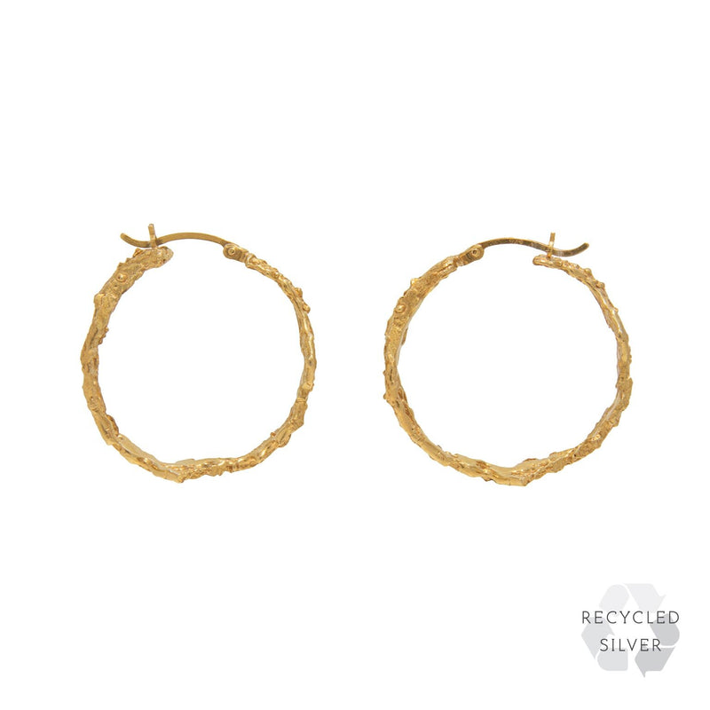 Rebutia Medium Recycled Silver Earrings