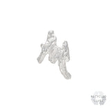 M Alphabet Recycled Silver Stud Earring