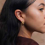 M Alphabet Recycled Silver Stud Earring