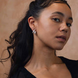 M Alphabet Recycled Silver Stud Earring