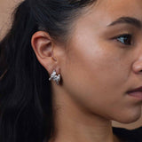 M Alphabet Recycled Silver Stud Earring