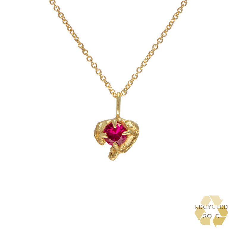 Halia Ruby Recycled Gold Necklace