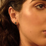 Nima Sapphire Recycled Gold Earrings