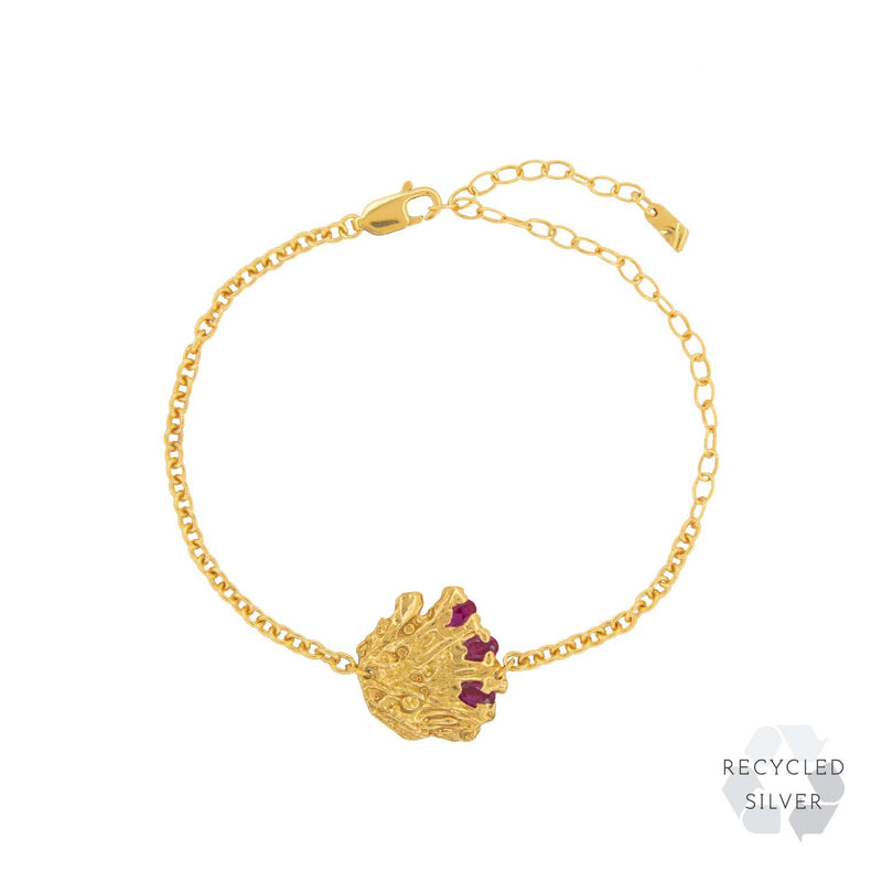 Okan Ruby Recycled Silver Bracelet