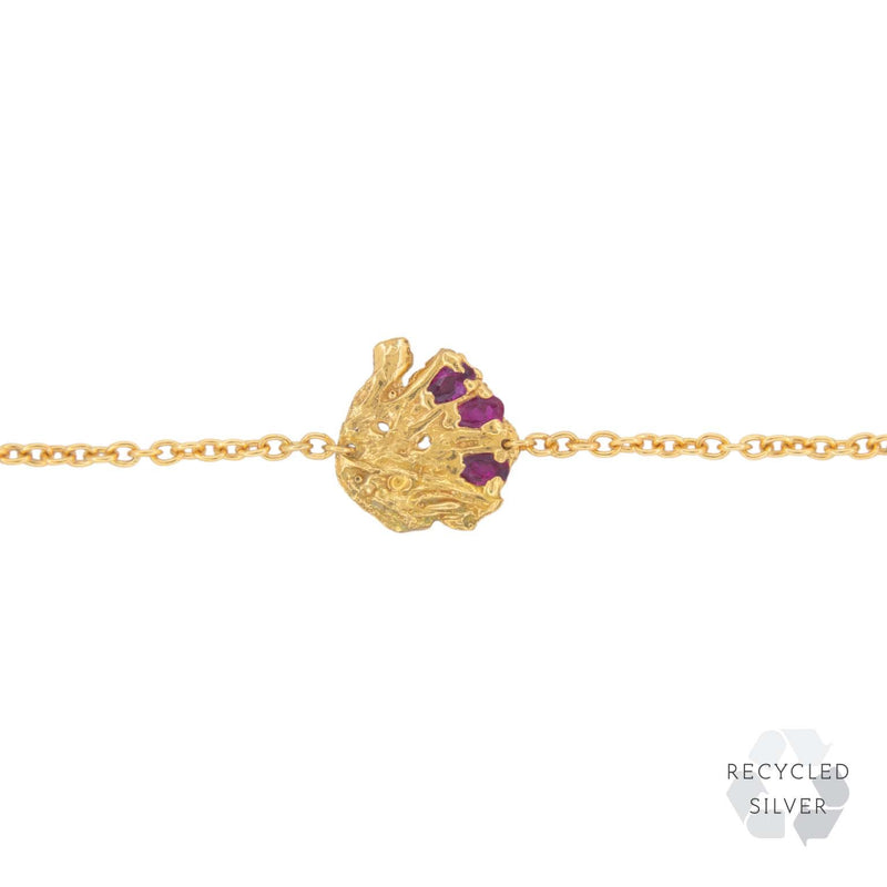 Okan Ruby Recycled Silver Bracelet