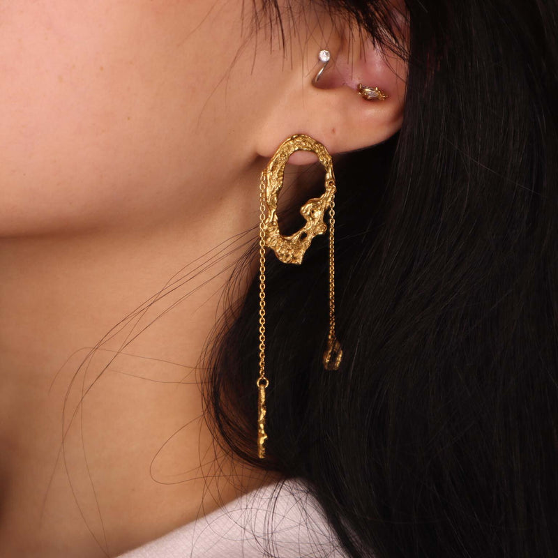 Parodia Gold Recycled Silver Earrings