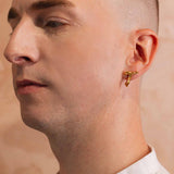 T Alphabet Recycled Silver Stud Earring