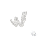 W Alphabet Recycled Silver Stud Earring