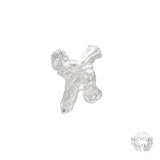 X Alphabet Recycled Silver Stud Earring