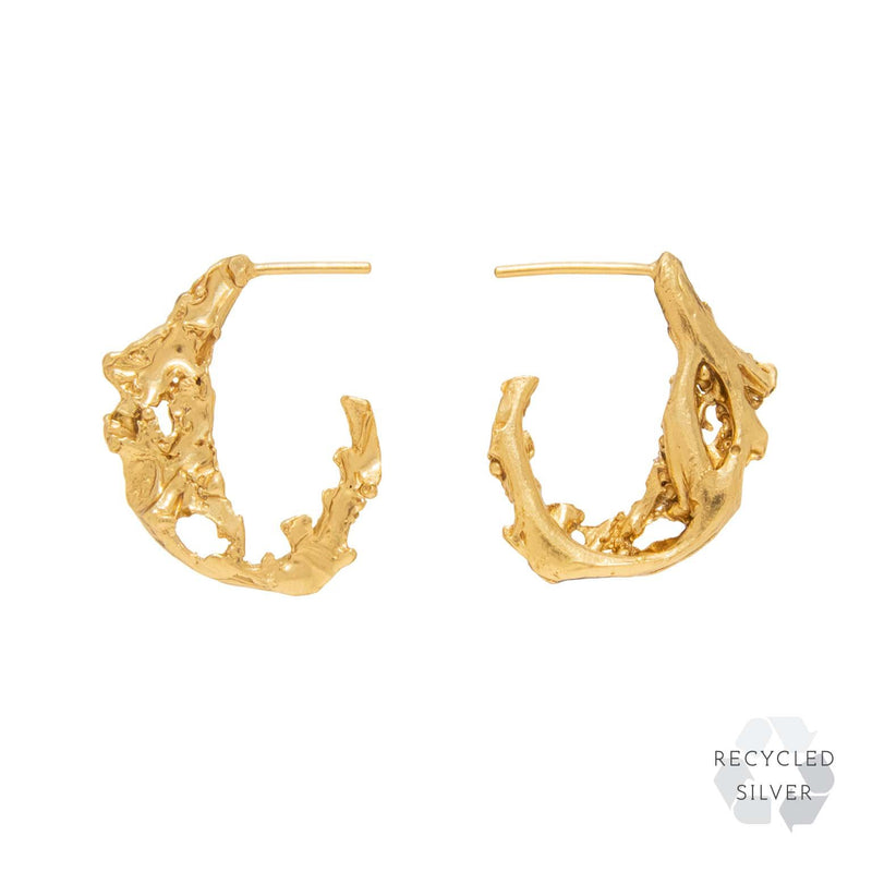 Xin Small Recycled Silver Hoops