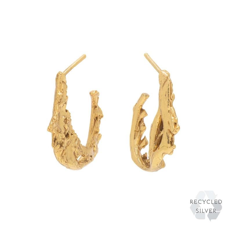 Xin Small Recycled Silver Hoops