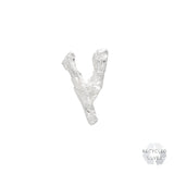 Y Alphabet Recycled Silver Stud Earring