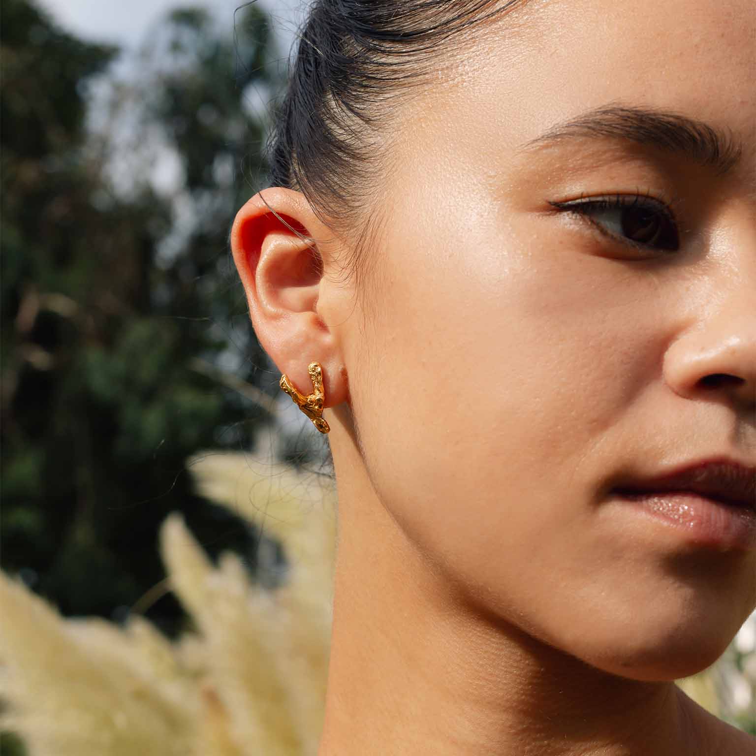 Y Alphabet Recycled Silver Stud Earring