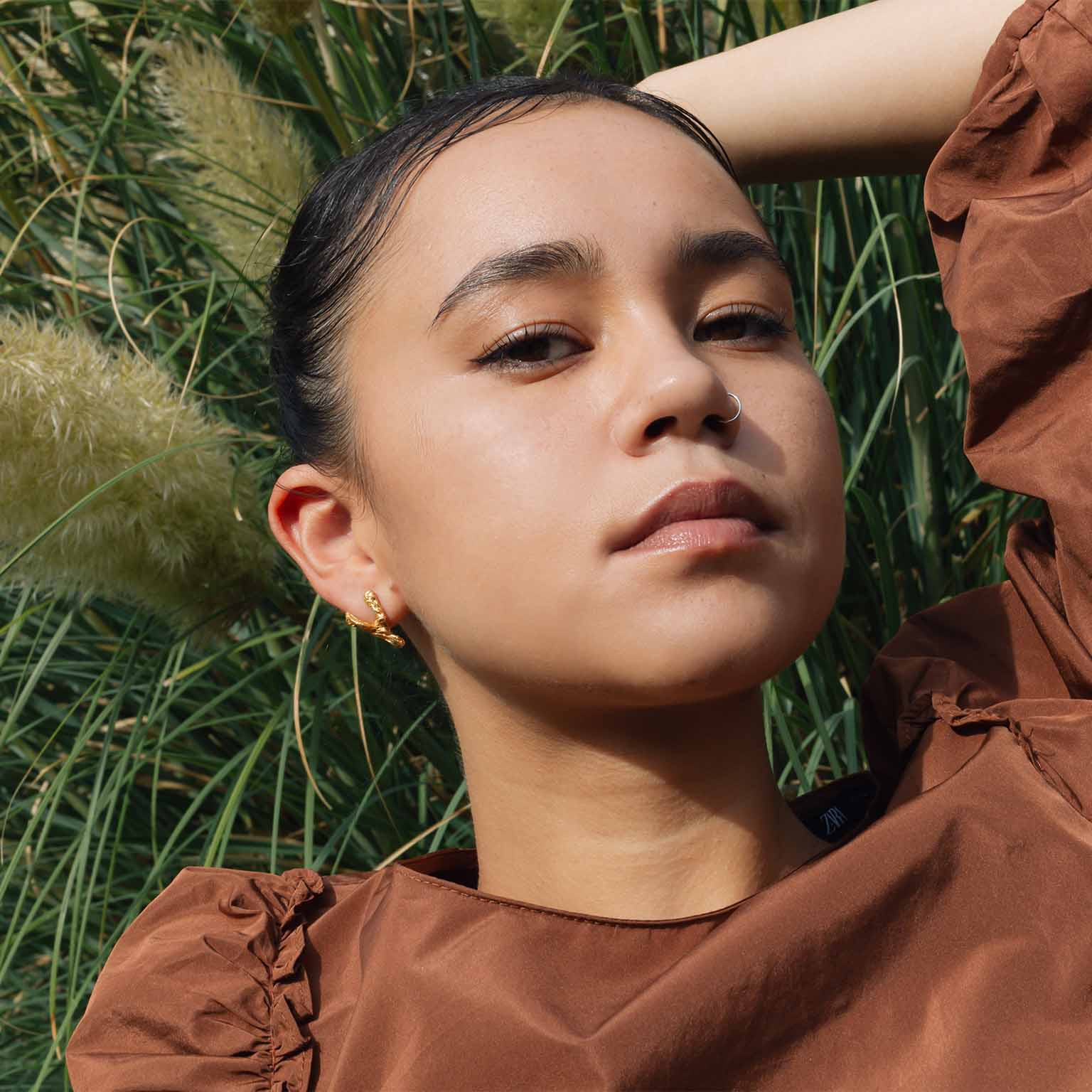 Y Alphabet Recycled Silver Stud Earring