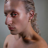 Dia Sapphire Recycled Silver Earrings