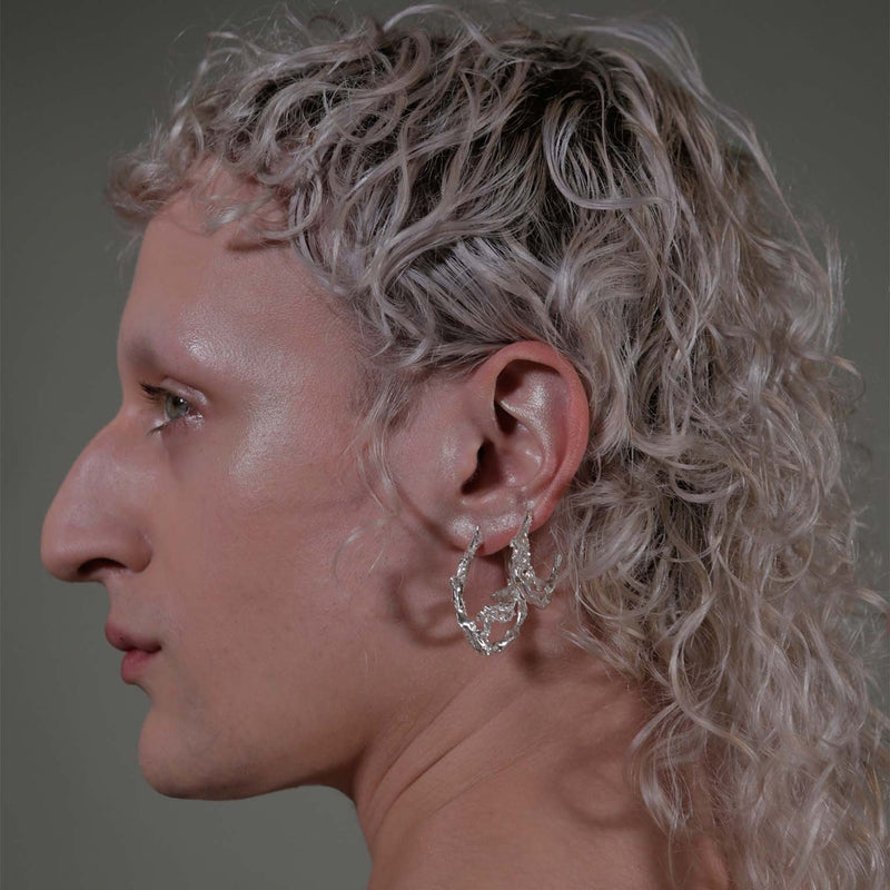 Xin Argenti Small Recycled Silver Hoops