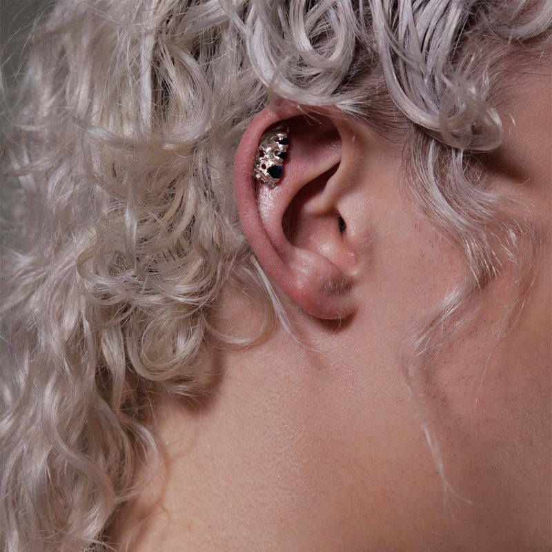 Cora Sapphire Argenti Recycled Silver Earrings