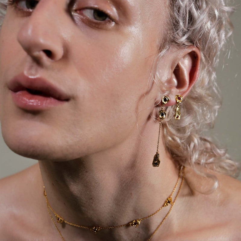 Naha Sapphire Recycled Silver Earrings